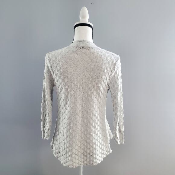 Belldini Lightweight Gray Open Knit Open Cardigan S - Picture 2 of 7